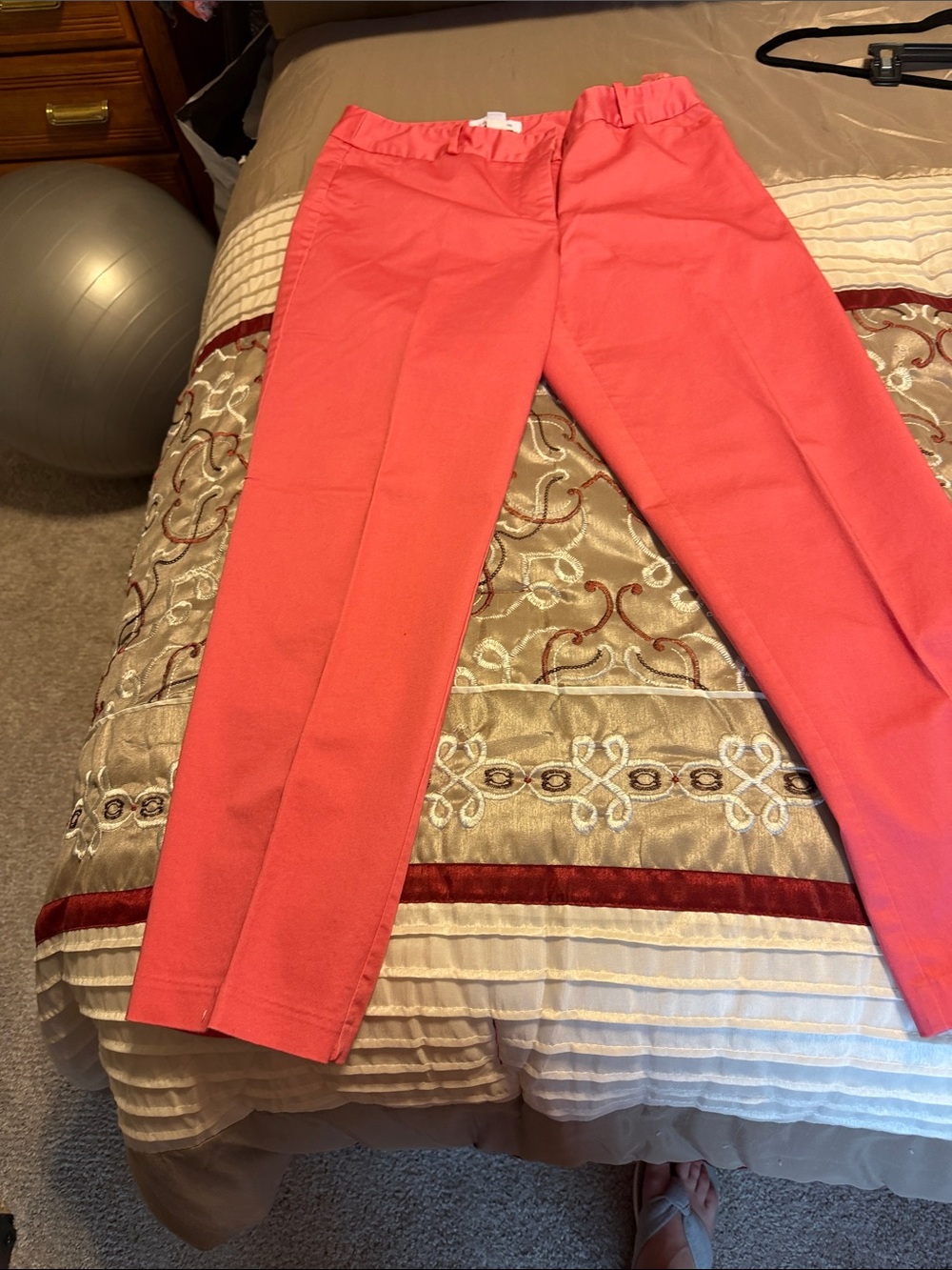 Claiborne Coral Skinny Ankle Pants